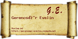 Gerencsér Evelin névjegykártya