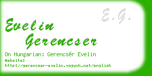 evelin gerencser business card